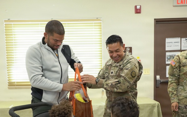 Chaplain shares Thanksgiving cheer with families