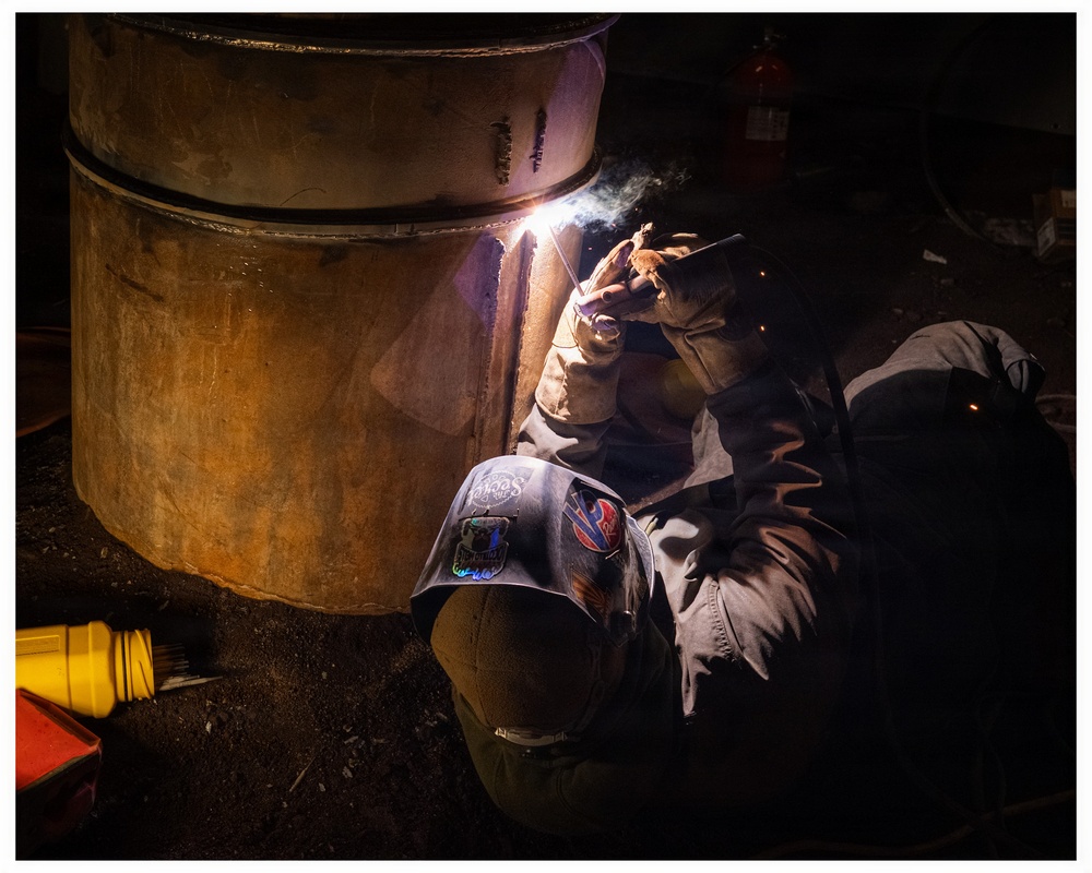 Steelworkers in Action on the Ice