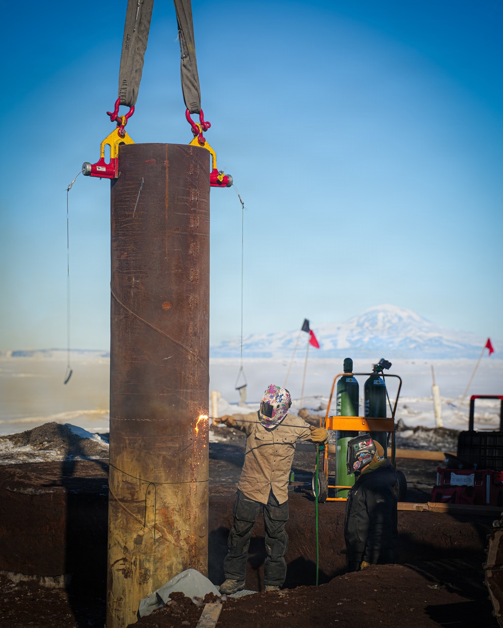 Steelworkers in Action on the Ice