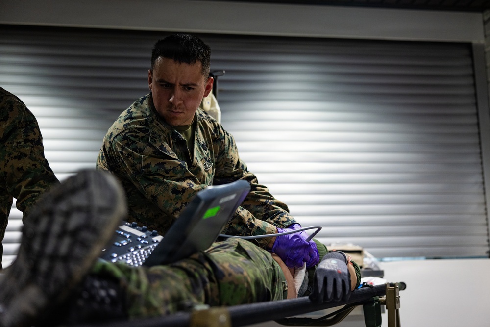U.S. Navy Sailors execute a mass casualty event during during bilateral training exercise