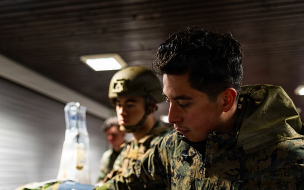 U.S. Navy Sailors execute a mass casualty event during during bilateral training exercise