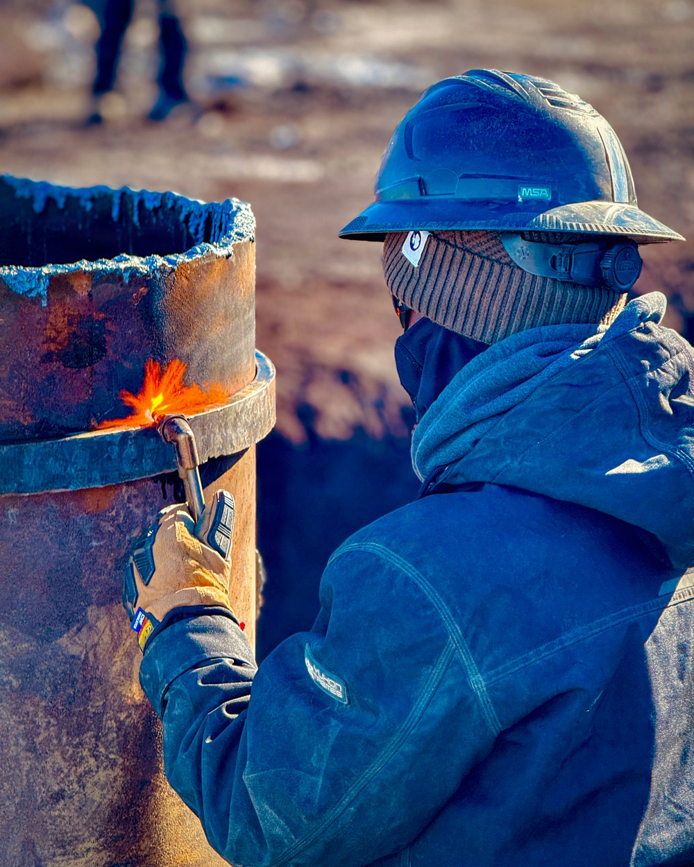 Steelworkers in Action on the Ice