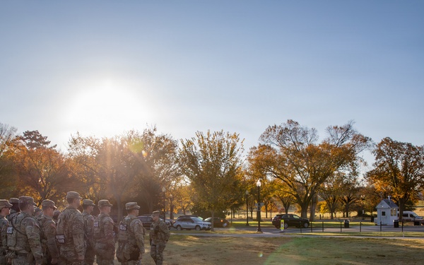 A Mississippi National Guard Airman gets promoted in front of the White House