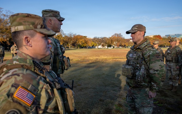 A Mississippi National Guard Airman gets promoted in front of the White House