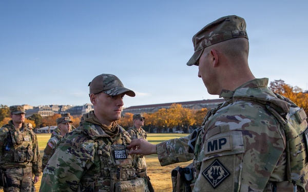 A Mississippi National Guard Airman gets promoted in front of the White House