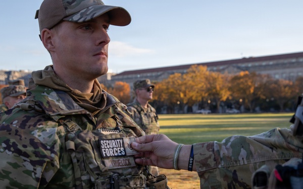A Mississippi National Guard Airman gets promoted in front of the White House