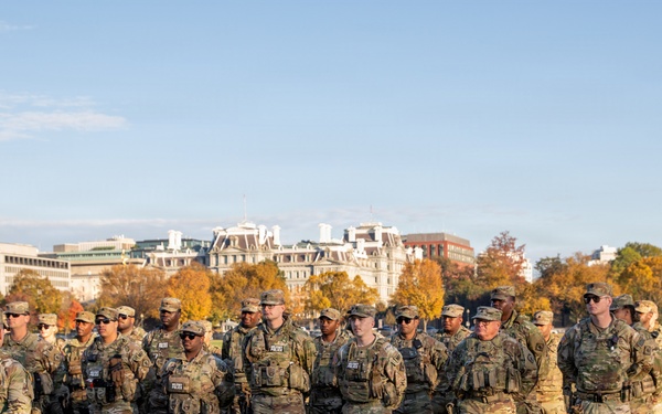 A Mississippi National Guard Airman gets promoted in front of the White House