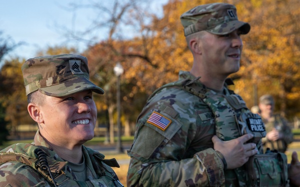 A Mississippi National Guard Airman gets promoted in front of the White House