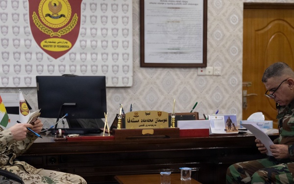 Joint Operational Command Advisory Team- North leads coordination with Director of Peshmerga General Directorate of Media and National Awareness