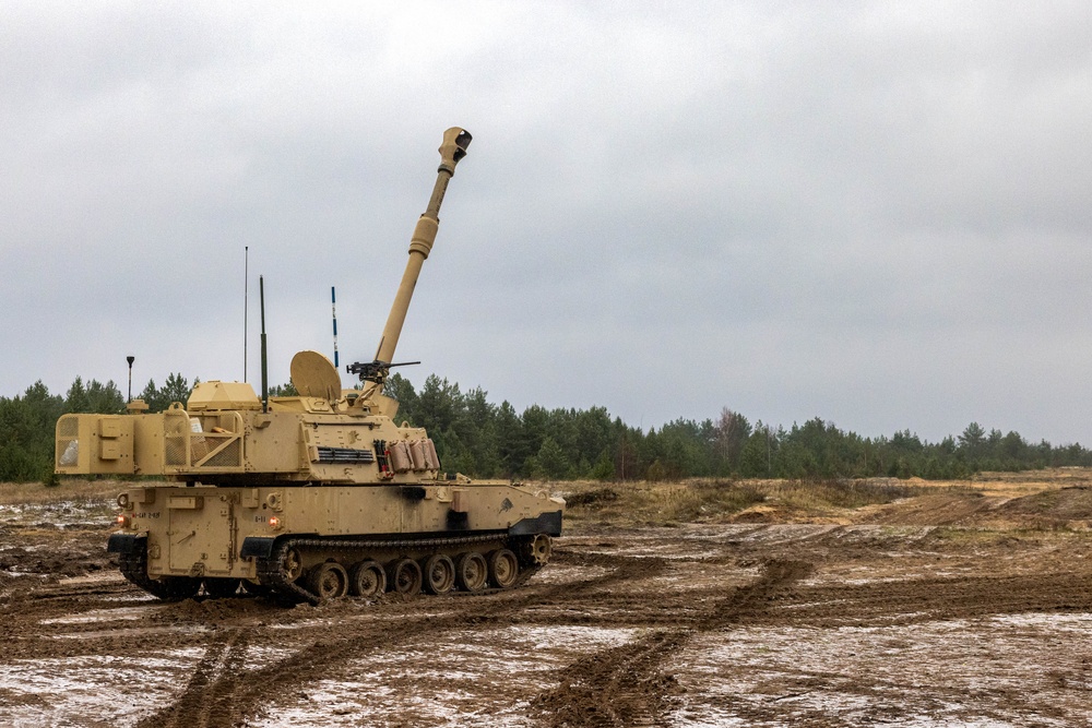 U.S. Soldiers prepare to conduct the Artillery Gunnery Table VI