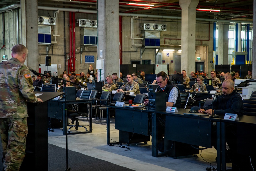 Humanitarian aid observation inside the Civil-Military Coordination Center