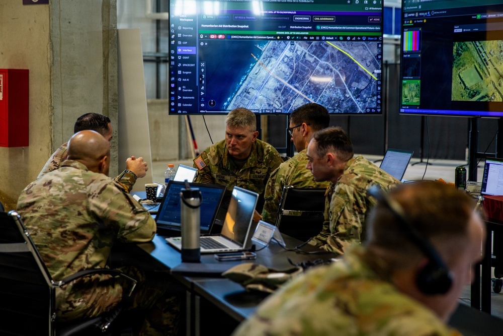 Humanitarian Aid Route Observation Inside the Civil-Military Coordination Center