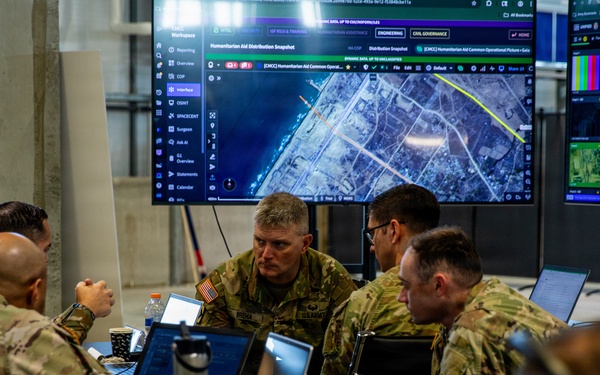 Humanitarian Aid Route Observation Inside the Civil-Military Coordination Center