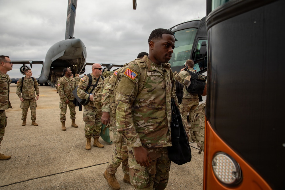 Mississippi National Guard service members with the 223rd Engineer Battalion Start their mission in Washington, D.C.
