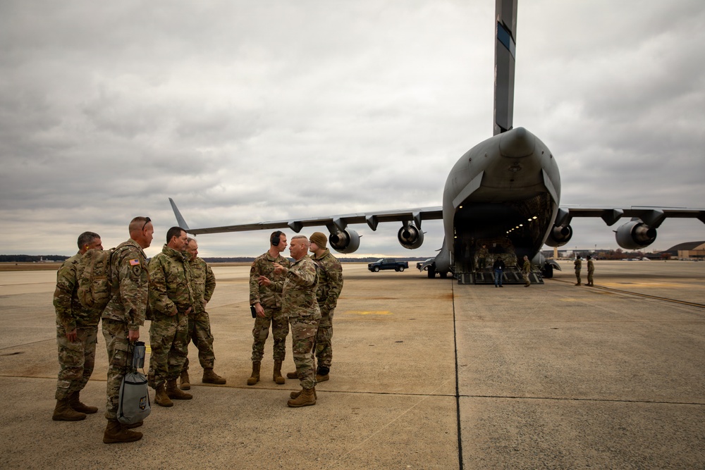 Mississippi National Guard service members with the 223rd Engineer Battalion Start their mission in Washington, D.C.