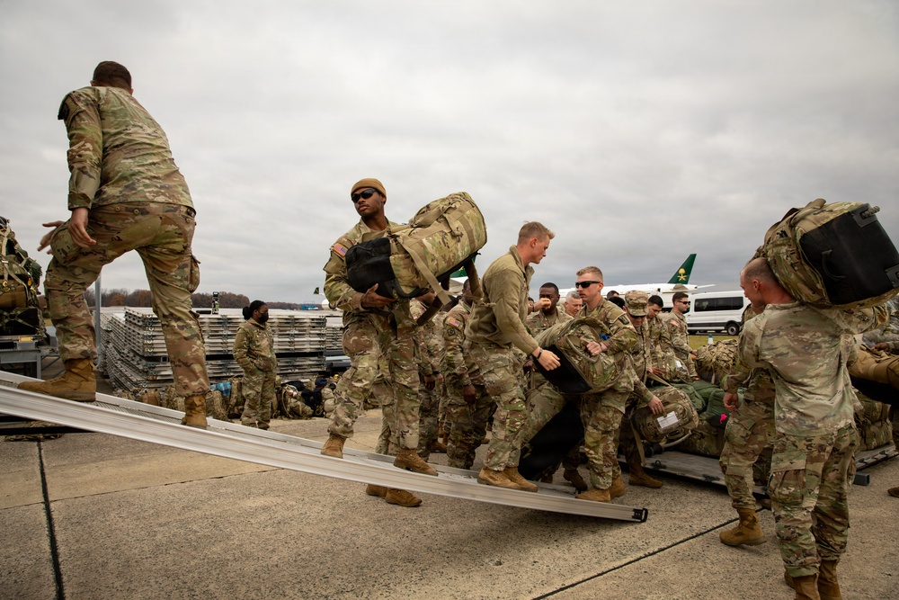 Mississippi National Guard service members with the 223rd Engineer Battalion Start their mission in Washington, D.C.