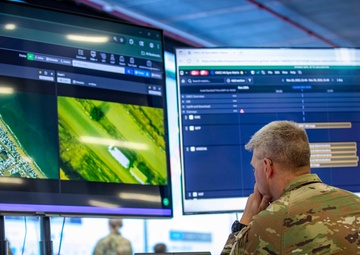 Humanitarian aid observation inside the Civil-Military Coordination Center