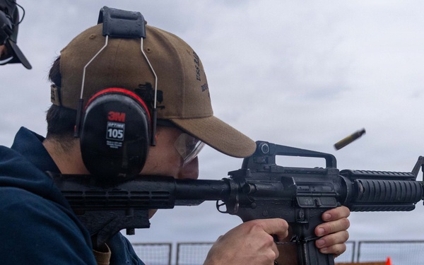 USS Rafael Peralta (DDG 115) Small Arms Live-Fire Drill