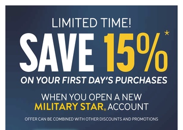 MILITARY STAR Card Makes Spirits Bright with 15% off First-Day Purchases Dec. 4-18