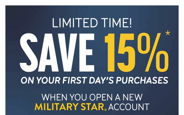 MILITARY STAR Card Makes Spirits Bright with 15% off First-Day Purchases Dec. 4-18