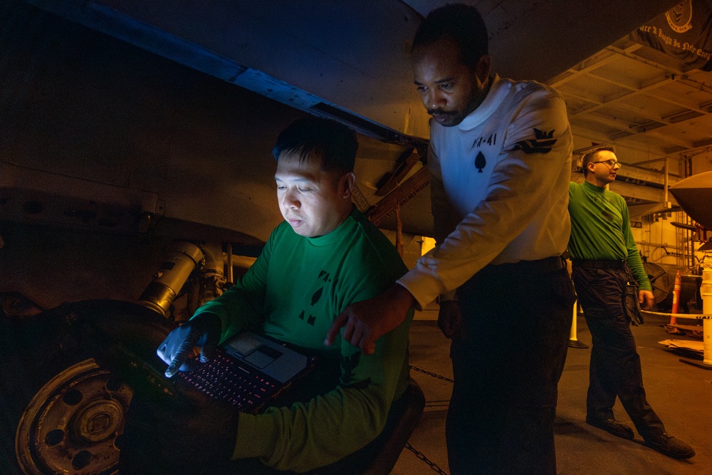 Abraham Lincoln conducts routine operations