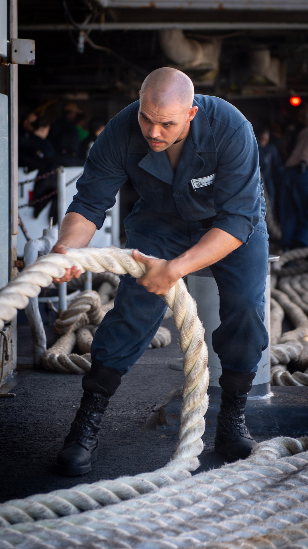 USS Theodore Roosevelt Line Handling