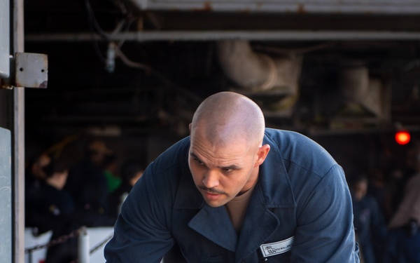 USS Theodore Roosevelt Line Handling