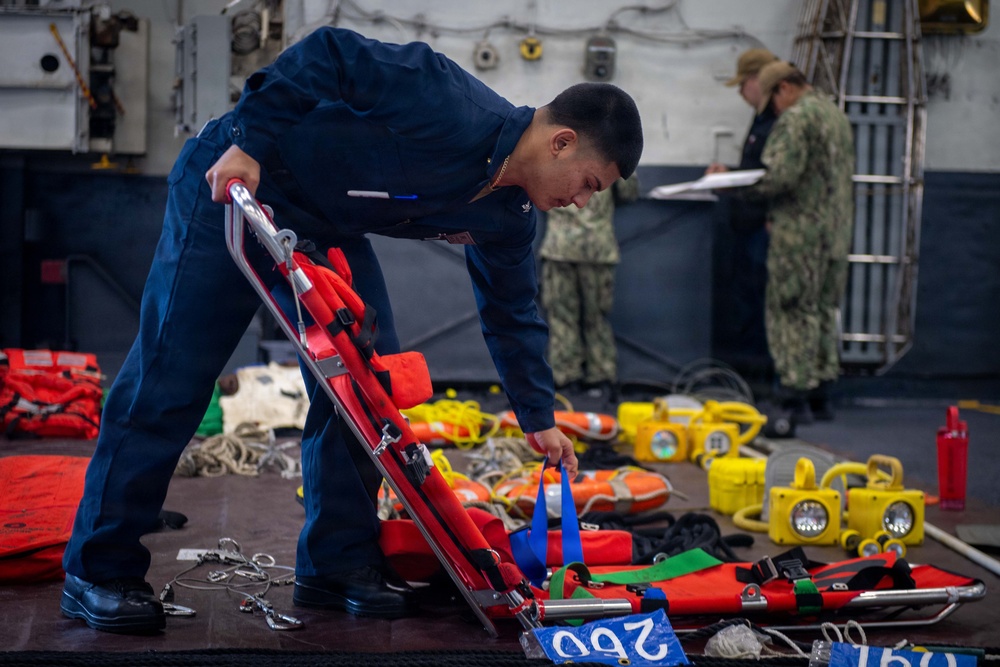 USS Theodore Roosevelt Equipment Inspection