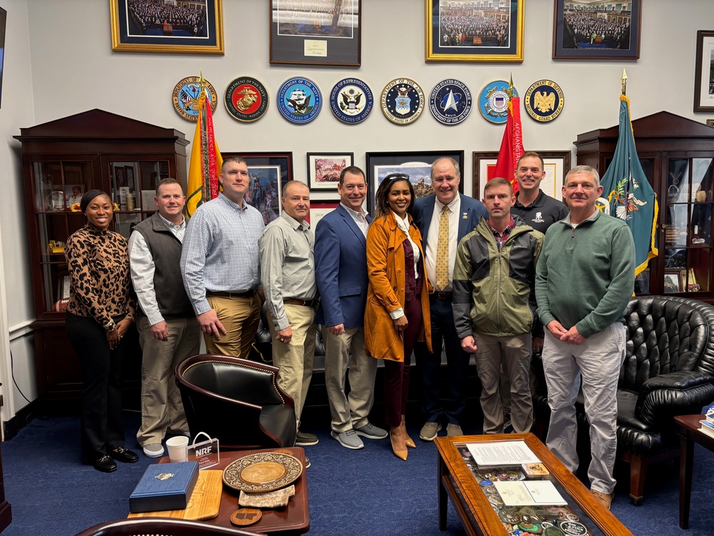 Mississippi National Guard leaders supporting Task Force Magnolia met with U.S. Representative Trent Kelly at his Capitol Hill office in Washington, D.C.,