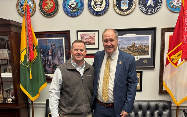 Mississippi National Guard leaders supporting Task Force Magnolia met with U.S. Representative Trent Kelly at his Capitol Hill office in Washington, D.C.,