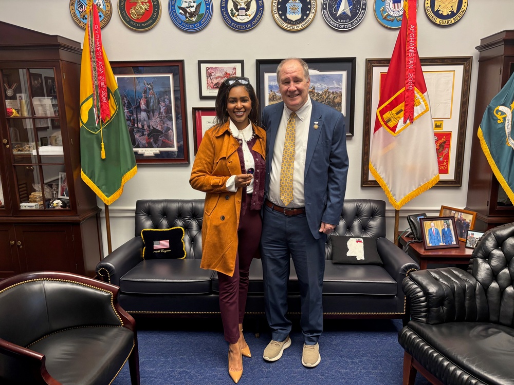 Mississippi National Guard leaders supporting Task Force Magnolia met with U.S. Representative Trent Kelly at his Capitol Hill office in Washington, D.C.,