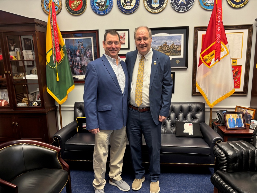 Mississippi National Guard leaders supporting Task Force Magnolia met with U.S. Representative Trent Kelly at his Capitol Hill office in Washington, D.C.,