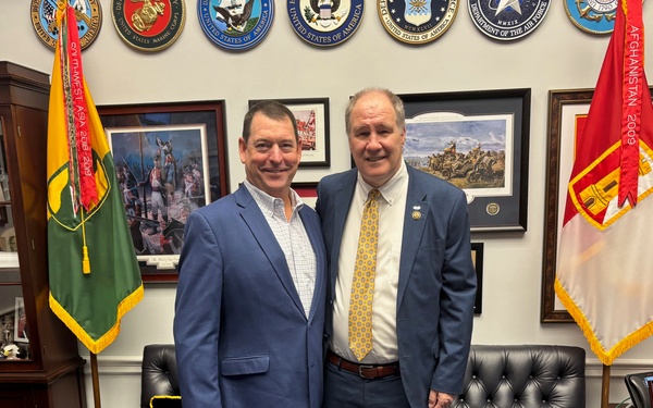Mississippi National Guard leaders supporting Task Force Magnolia met with U.S. Representative Trent Kelly at his Capitol Hill office in Washington, D.C.,