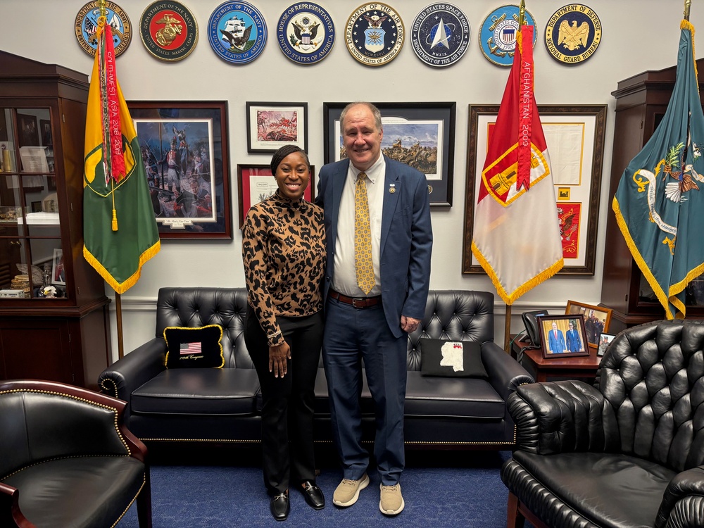 Mississippi National Guard leaders supporting Task Force Magnolia met with U.S. Representative Trent Kelly at his Capitol Hill office in Washington, D.C.,