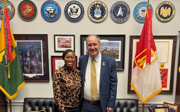 Mississippi National Guard leaders supporting Task Force Magnolia met with U.S. Representative Trent Kelly at his Capitol Hill office in Washington, D.C.,