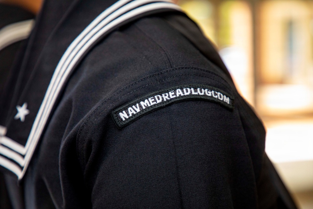 Sailors assigned to Navy Medicine and Readiness Logistic Command Detachment at Naval Medical Forces Atlantic Conduct Uniform Inspection