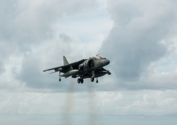 22nd MEU(SOC) | Harrier Flight Operations Aboard the USS Iwo Jima