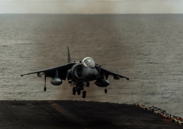 22nd MEU(SOC) | Harrier Flight Operations Aboard the USS Iwo Jima