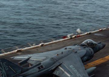 22nd MEU(SOC) | Harrier Flight Operations Aboard the USS Iwo Jima