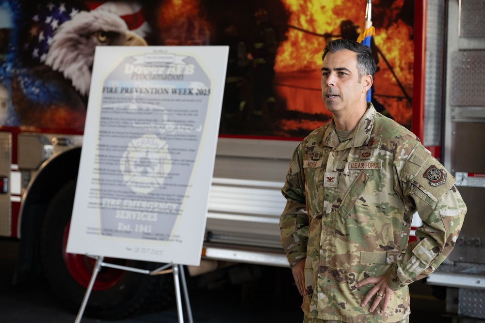 Team Dover kicks off Fire Prevention Week with a proclamation signing
