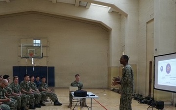 Strategic Systems Programs Engineering Duty Officer discusses the role of EDOs to NROTC units
