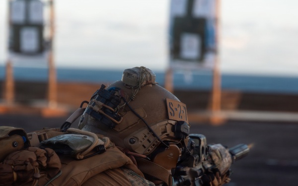 22nd MEU(SOC) | MSPF Conducts Deck Shoot Aboard the USS Iwo Jima