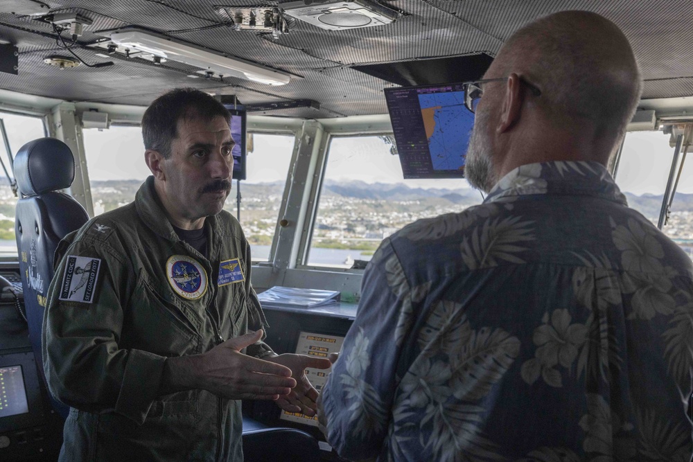 CNRH Historian Provides Narration as USS Nimitz Departs Joint Base Pearl Harbor-Hickam