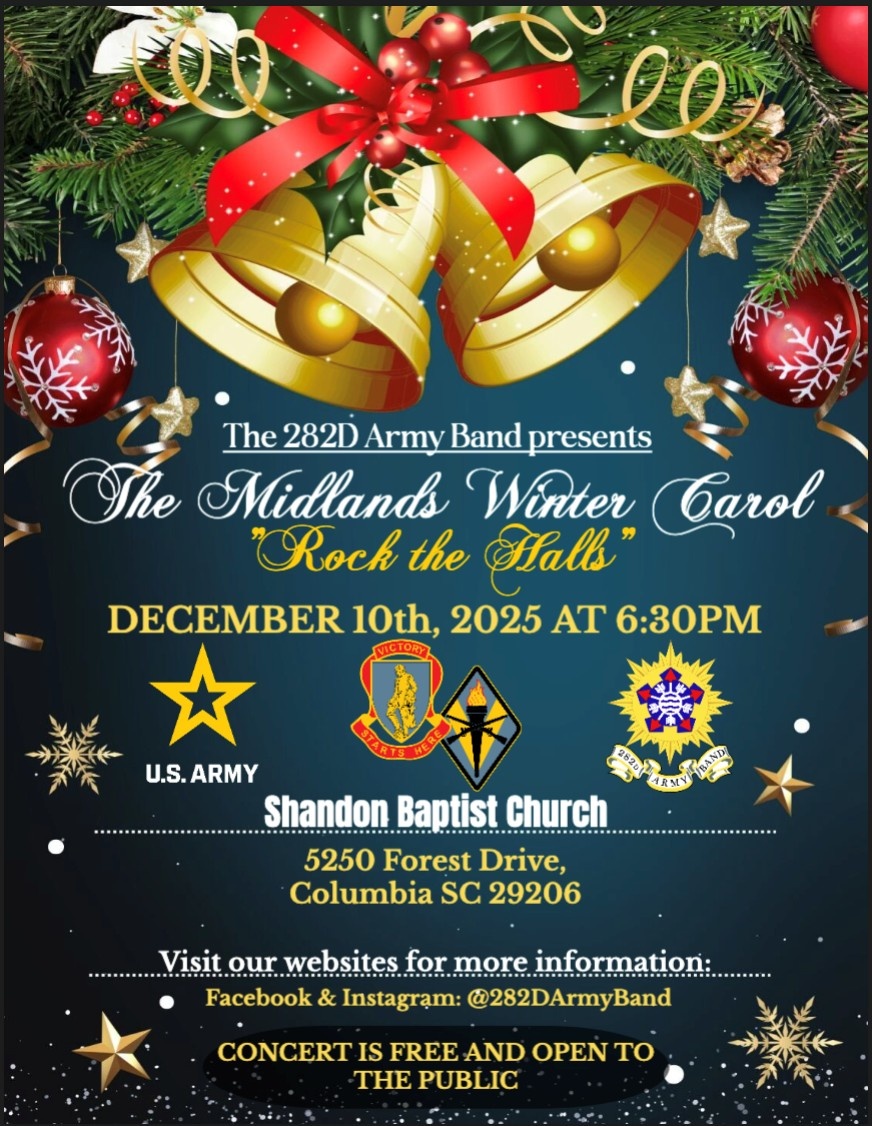 282d Army Band Holiday Concert Flyer 2025