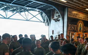 22nd MEU(SOC) | Corporals Course PT Aboard USS Iwo Jima