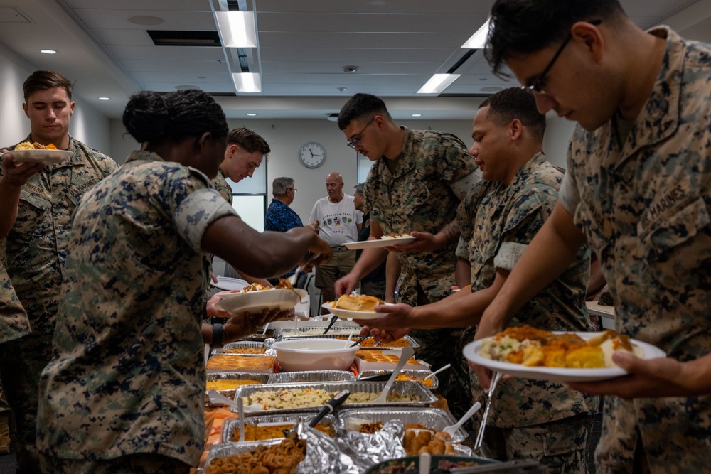 Marines with Camp Blaz host a Thanksgiving potluck