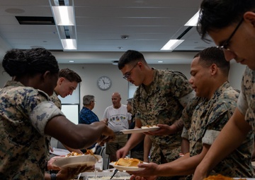 Marines with Camp Blaz host a Thanksgiving potluck