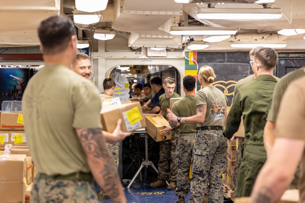 22nd MEU(SOC) | USS Iwo Jima Conducts Replenishment-at-sea