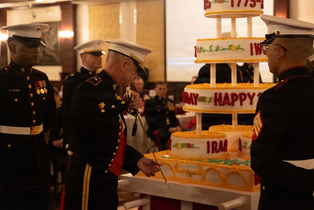 3d Marine Expeditionary Brigade celebrates the 250th Marine Corps Birthday