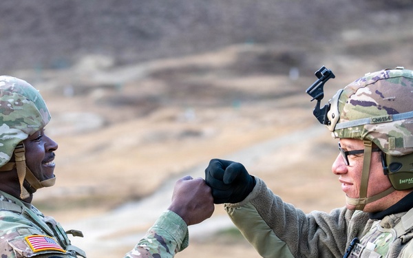 1st Signal Brigade Soldiers participate in a live-fire exercise at Camp Casey